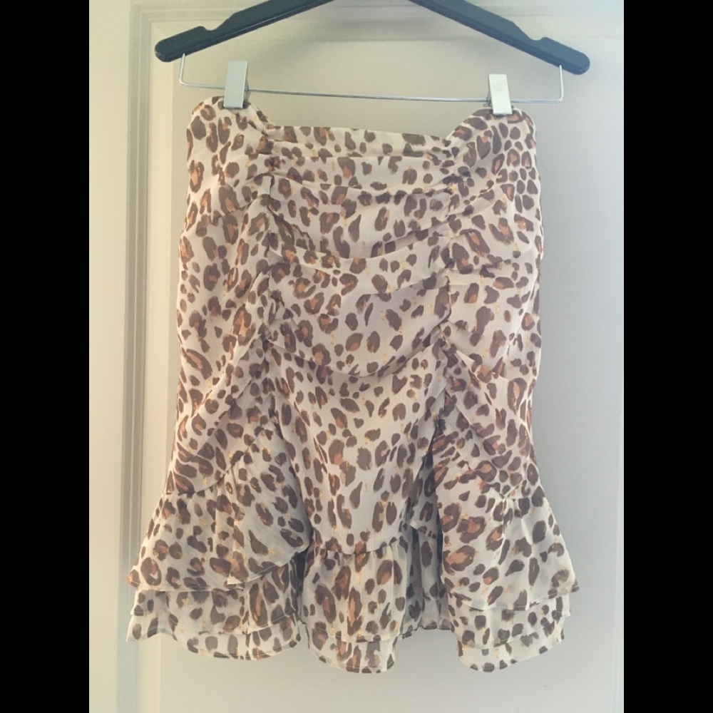 Express women’s skirt multi colored cheetah print